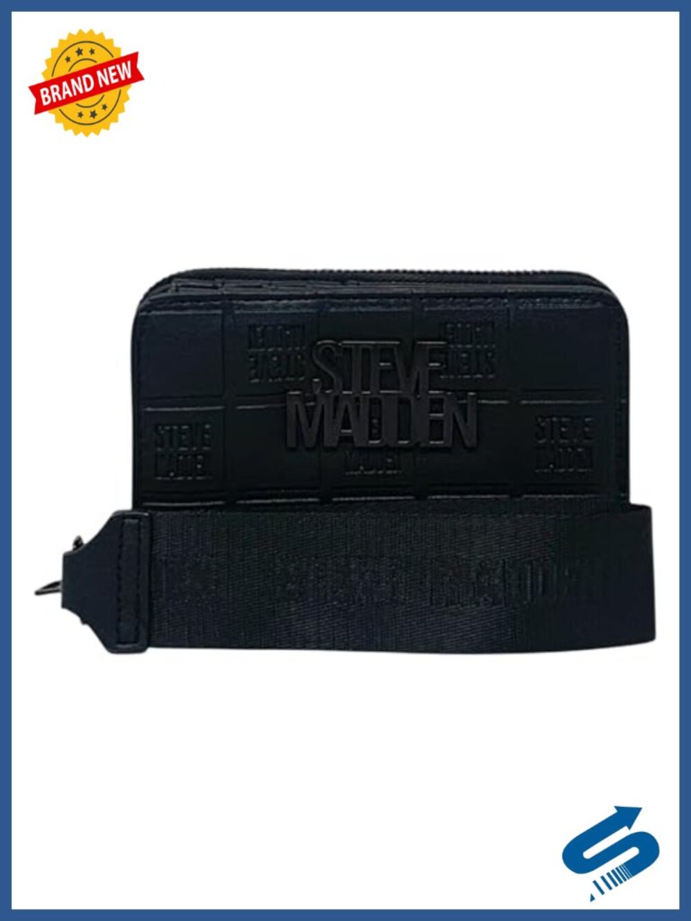 Women's Bi-Fold Wallet with Removable Wrist Strap Faux Leather